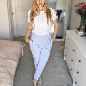 Calvin Klein Business Casual High Waist Light Blue Pants M(6)Size